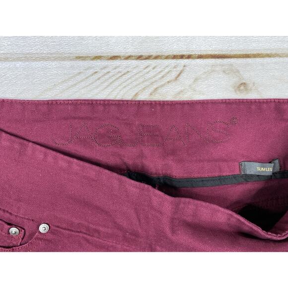 Jag Jeans Womens 16 Burgundy Slim Leg Pull On Stretch Pants Hi Rise Elastic NWT - Picture 7 of 12